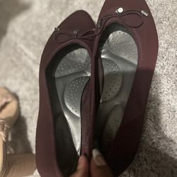 Size 11 Dark Purple Slip On Flats Great Condition