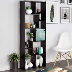 8-Cube Wood Organizer Living Room, Black