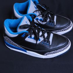 Air Jordan Retro 3 "Sport Blue" 2014 US Men's Size: 9.5