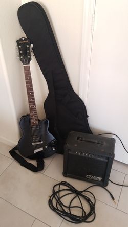 De Armond M-65 Black Guitar w/ Amp