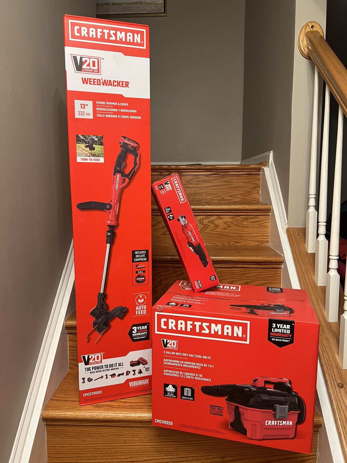 Craftsman trimmer, electric wrench & wet/dry vac