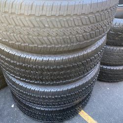 SET OF FOUR TIRES 245/70/17 GOODYEAR WRANGLER SEMI NEW 95% TREAD LIFE 282