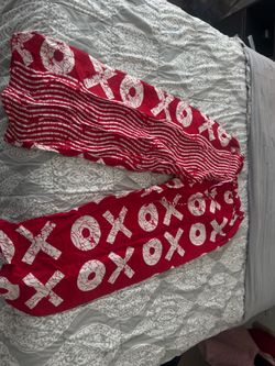 Red & White African Print Wide Leg Pants (M/L)