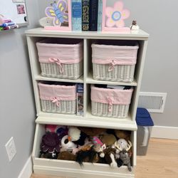 Pottery Barn Kids Cubby Wall Storage System for Books & Toys with baskets