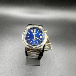 Seiko Men's Watch SNQ010 Quartz Blue Dial Perpetual Calendar Two Tone Steel 39mm
