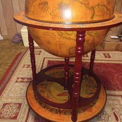 Vintage Bottle / Bar Globe Cabinet 