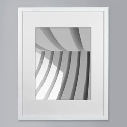 (Set of 5) 16" x 20" Matted to 11"x 14" Thin Gallery Frame White