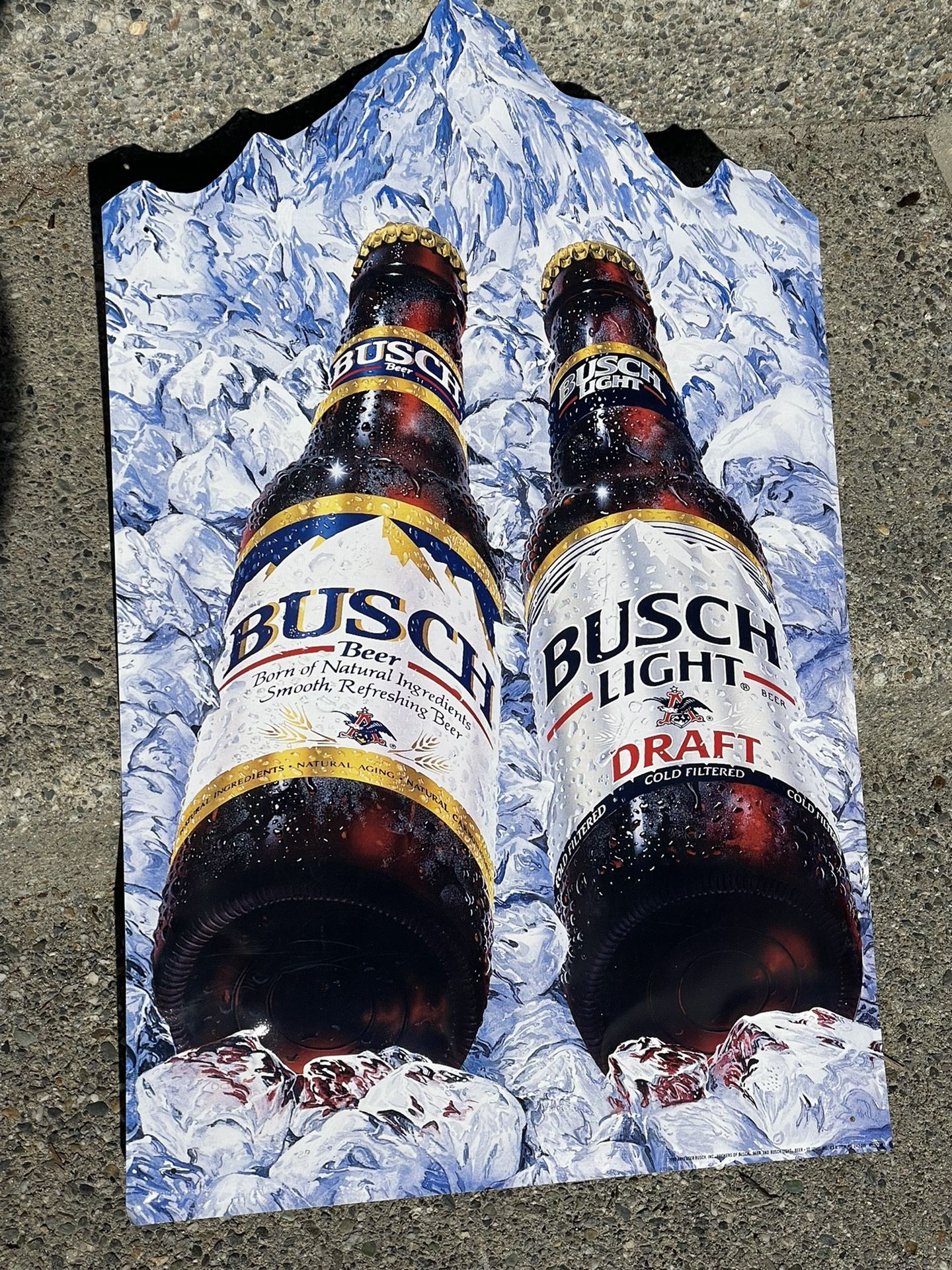 Busch And Busch Light Metal Beer sign