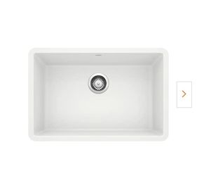 Blanco
PRECIS Undermount Granite Composite 27 in. Single Bowl Kitchen Sink in White
