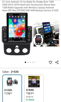9.7" Android 14 Car Stereo for Dodge Ram 1500–3500