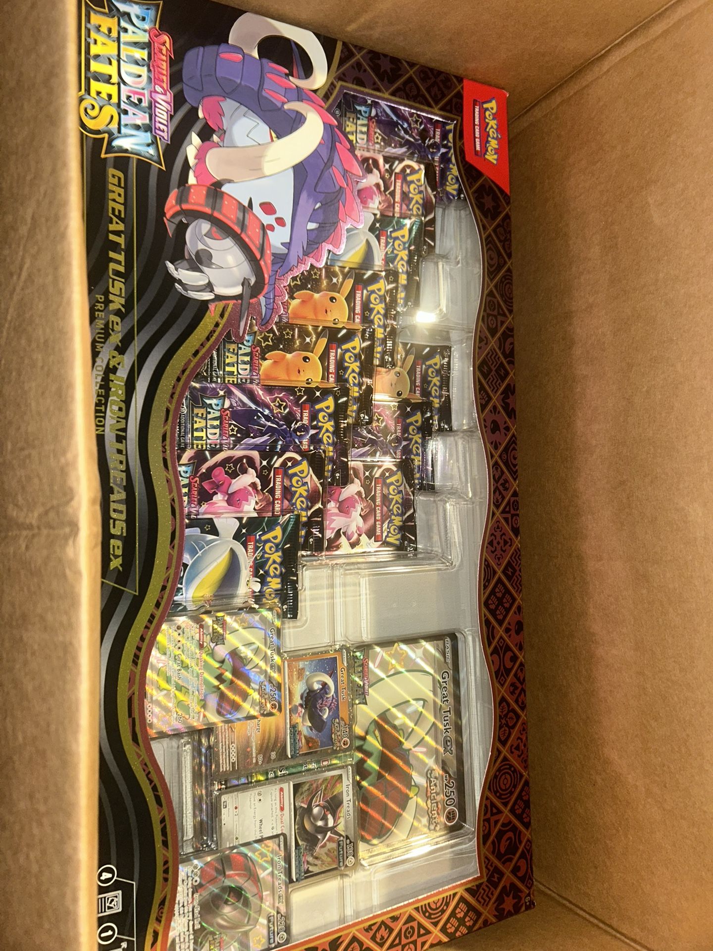 Pokemon Paldean Fates Great Tusk ex & Iron Treads ex Premium Collection
