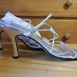 Silver Strappy High Heel