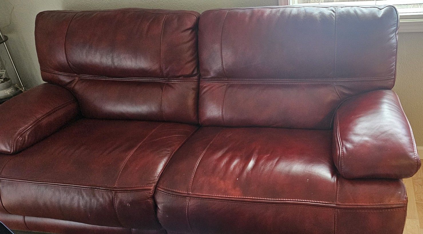 Leather SOFA with Power RECLINER