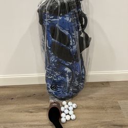 Cleveland New Blue Camo Golf Bag and Accessories