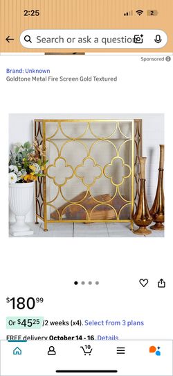 Mid-century modern fireplace screen