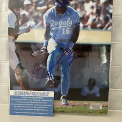 Bo Jackson Signed Autographed Kansas City Royals 8x10 Photo With COA 