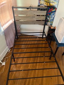 Twin size metal bed frame W/ LED Lights included