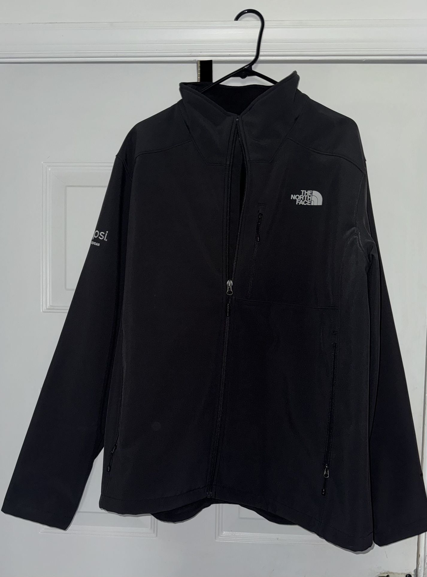 EUC North Face Relaxed Fit Jacket with Pepsi Logo on Shoulder, XL