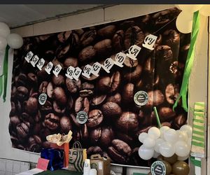 Coffee Backdrop And Bday Banner