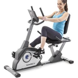 Marcy Magnetic Recumbent Exercise Bike with 8 Resistance Levels