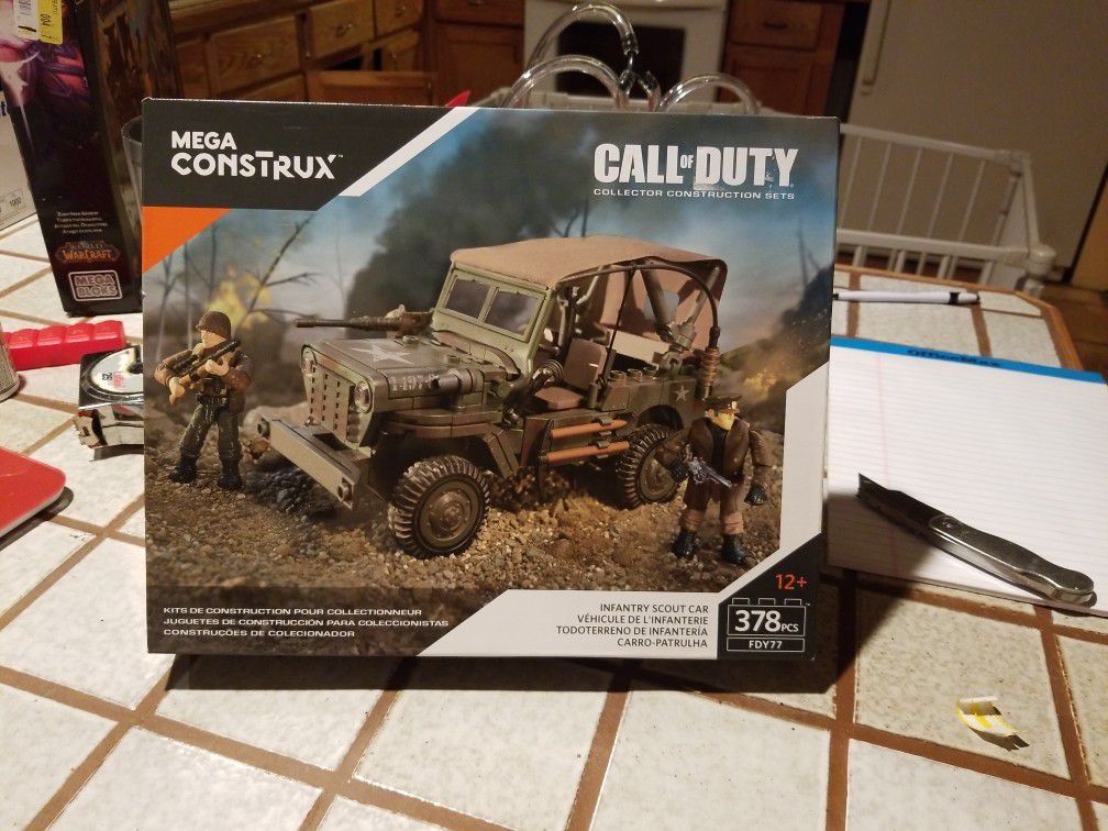 Mega construx Call of Duty infantry scout car Jeep 378 pieces Like Lego