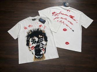 Hellstar “kisses” White black and red graphic tee
