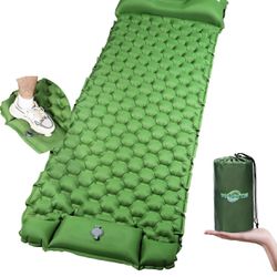 WANNTS Sleepin Pad Ultralight Inflatable Sleeping Pad for Camping, 75''X25'', Built-in Pump, Ultimate for Camping, Hiking - Airpad, Carry Bag, Repair 