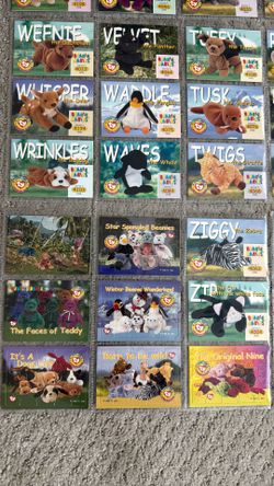 Official Vintage Ty BEANIE BABIES Trading Cards - Complete A-Z Alphabetical Set