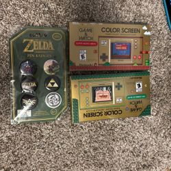 Game And Watch Super Mario Bros And Legend Of Zelda Plus Pin Badges 