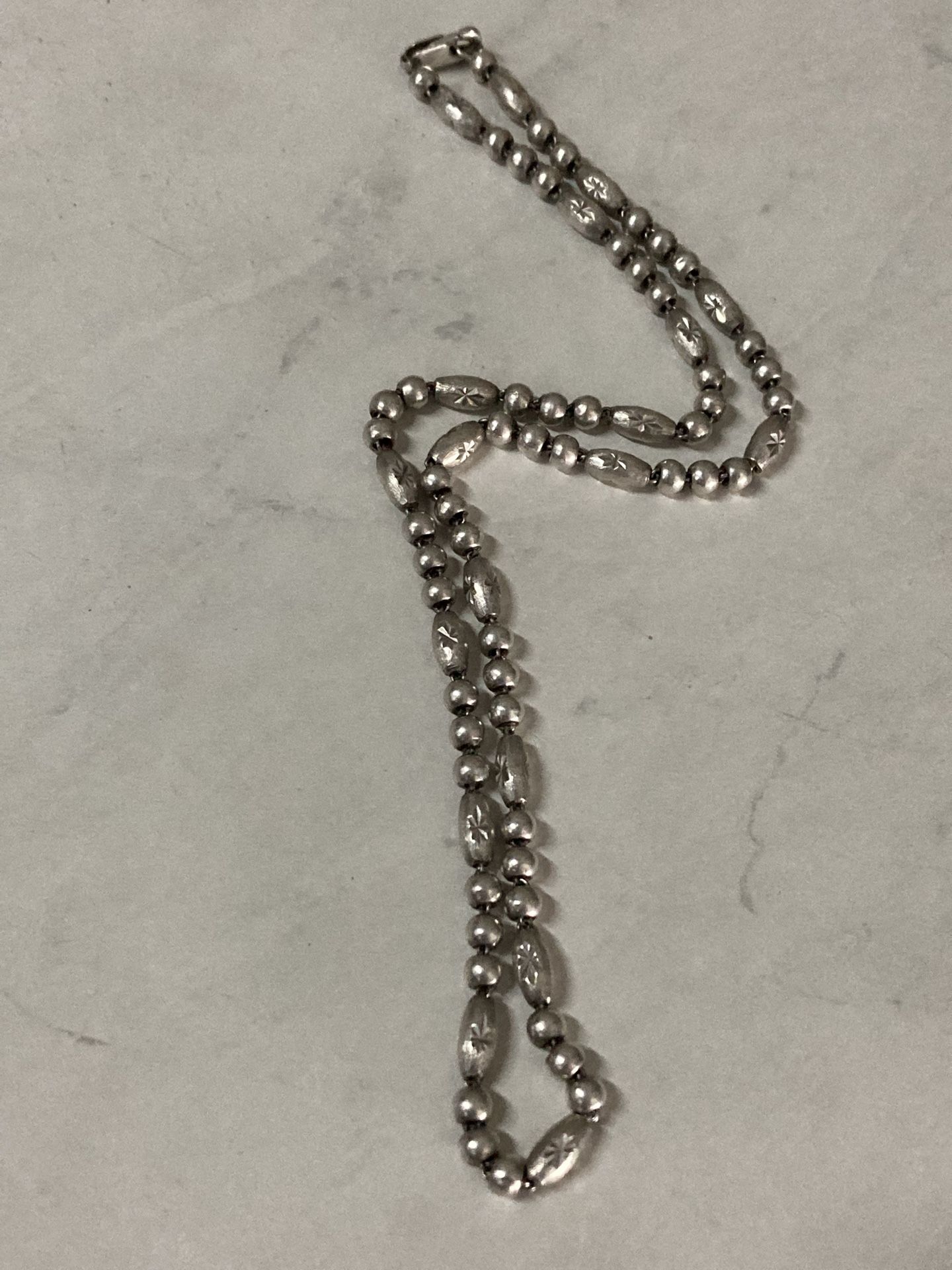 Handmade Sterling Silver Ball Chain Necklace