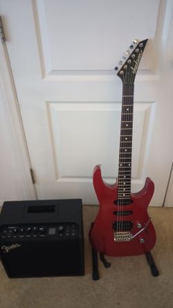Jackson 2003 candy apple red ( Indonesia ) mint & Fender LT25 Amp