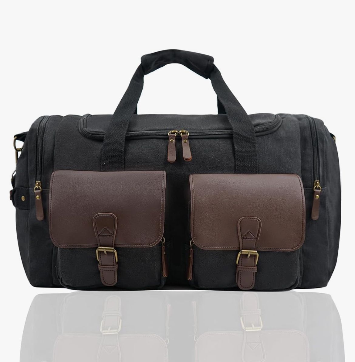 Men's Weekender Bag- Nylon And Leather