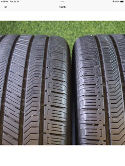 Pair of 275 45R22 Continental Cross Contact RX XL with 75% Tread 7/32 115W SKU 27669 Road Force Balancing