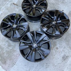 Nissan Altima Rims 18” OEM Factory Wheels Rines New Gloss Black Powder Coated ( Exchange Available )( Cambio Disponible ) Fits Altima Sentra Maxima 