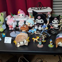 $7 anime figures plushies and trading sanrio kuromi mha amiibo plush goals pokemon