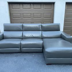 🛋️ Couch/Sofa Sectional - Leather - Recliners - Gray - Delivery Available 🚛