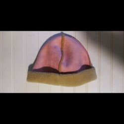 Girls winter snow pink sherpa hat size 7-14