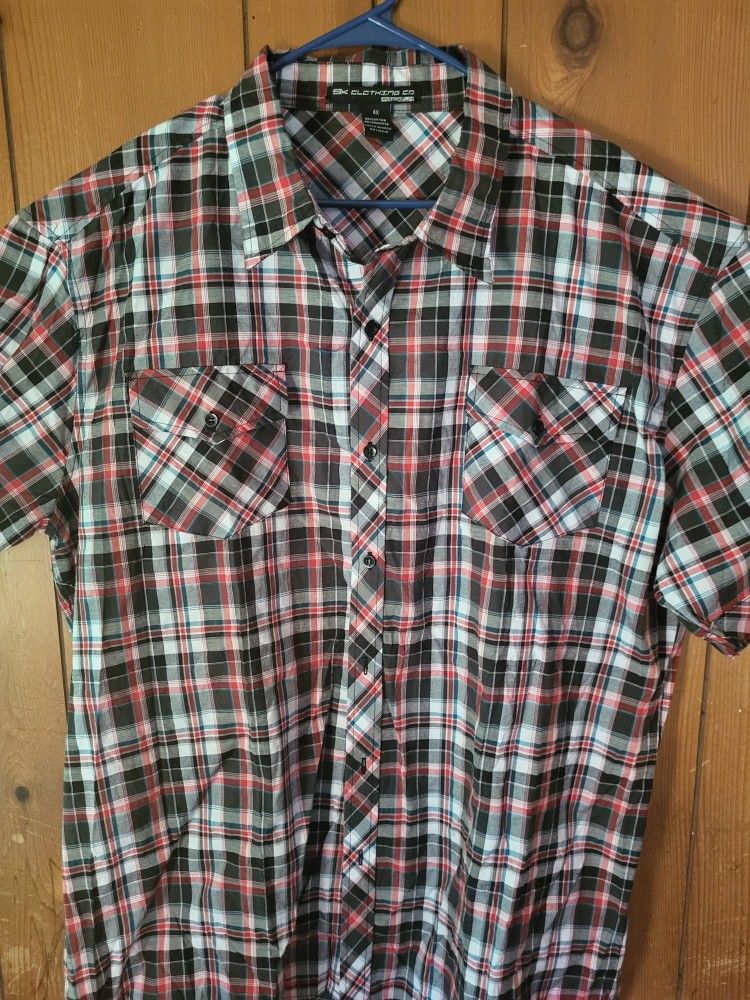 SkK Clothing Plaid Shirt Size 4 XL