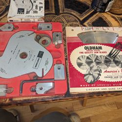 Vintage Oldham 7 1/4 Planer Blade & Craftsman Radial/Table Saw Molding Set