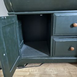 green wooden Secretary Desk 