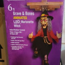 6 ft. Animated LED Marionette Witch