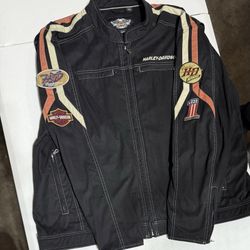 3XL Vintage Harley Davidson Motorcycle Riding Jacket Lined Full Zip