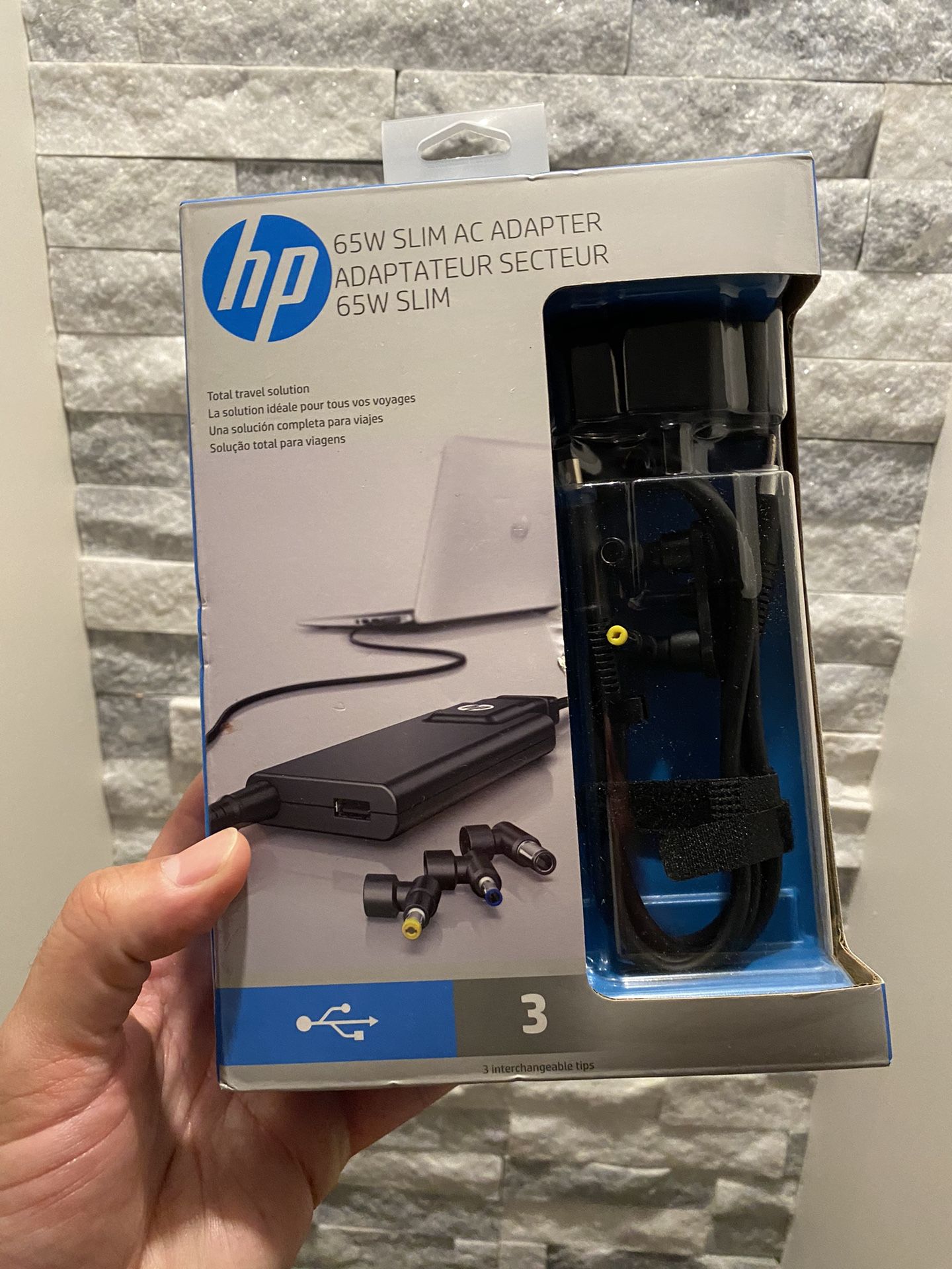hp 65 watt slim ac adapter (computer/tablet)