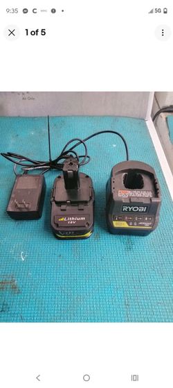 Ryobi battery charger with battery