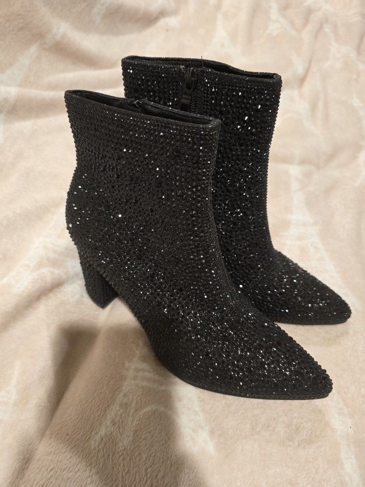 New! Size 9 Bling Bootie Boots {Black} reseda ca