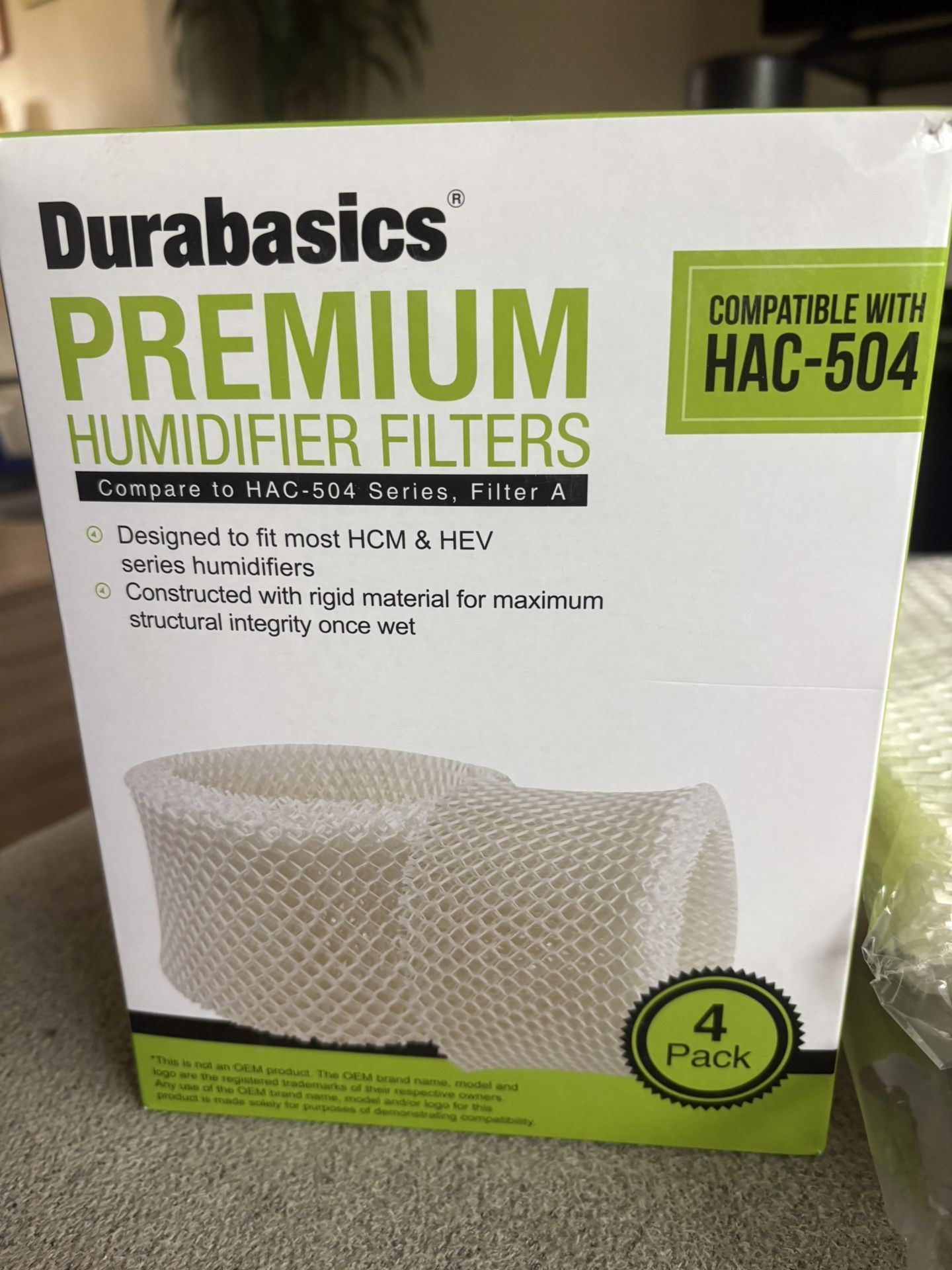 Humidifier Filters 6 Round HAC-504 HCM HEV