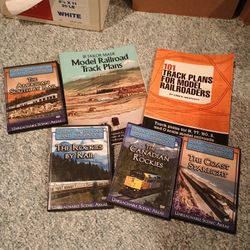 Model Railroad Track Books (2) and 4 Films 
