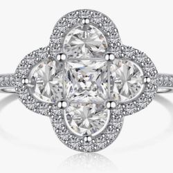 Sterling Silver Lucky 🍀 Four-Leaf Clover 💍