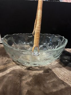 Glass basket for fruits