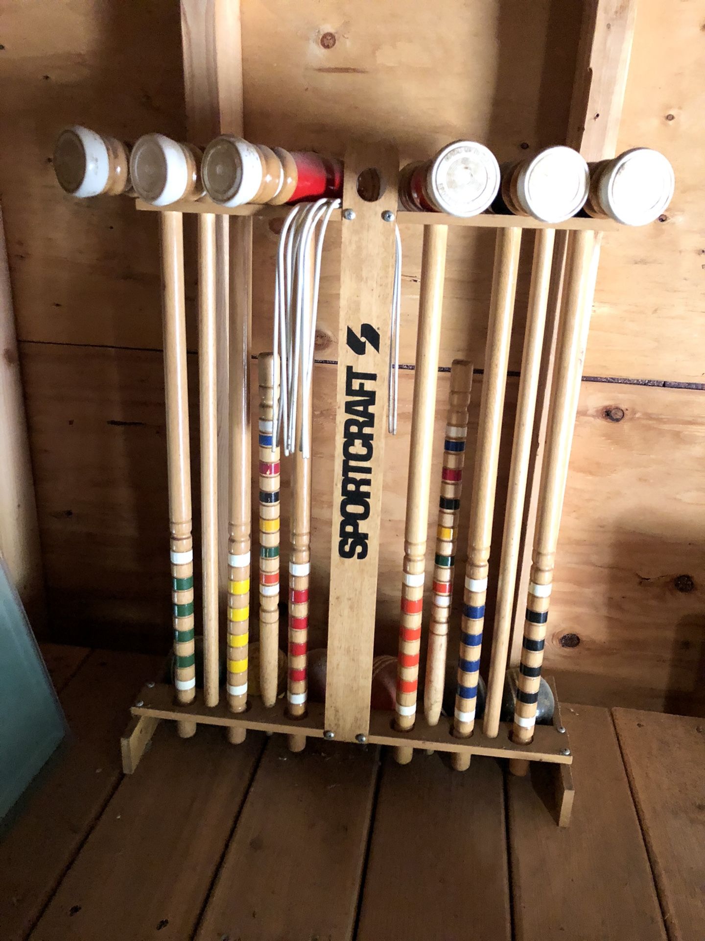 Croquet set with stand